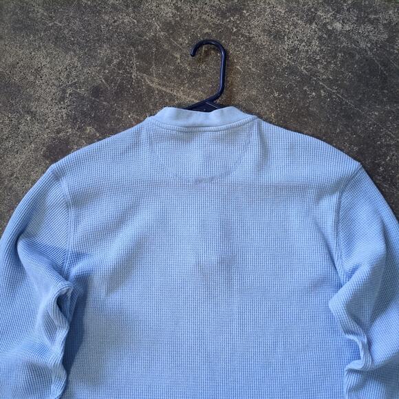 Taylor & Henry Henley Shirt Mens L Light Blue Long Sleeve - Picture 5 of 8